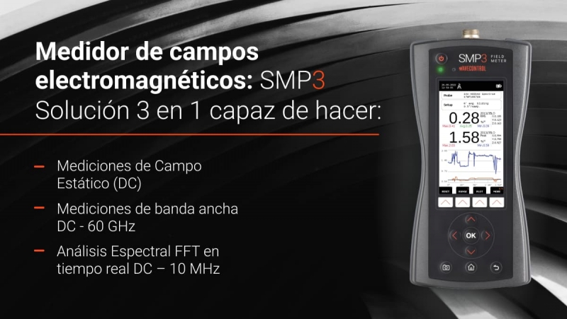 Medidor de campo electromagnético: SMP3. Una solución 3 en 1