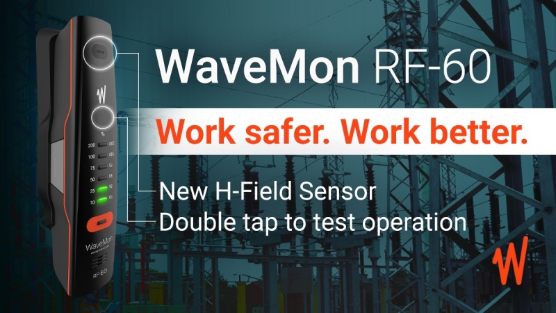 WaveMon RF-60. New H-Field Sensor and double tap test function